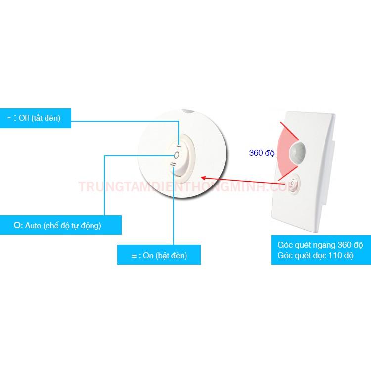 Công tắc cảm ứng hồng ngoại Kawasan lắp âm tường SS201 - Hàng chính hãng