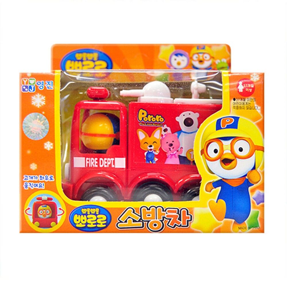 Combo 2 Xe Cứu Hỏa Và Cứu Thương Pororo (Fire Truck and Ambulane) PRM21038180 Nhập Khẩu Từ Hàn Quốc