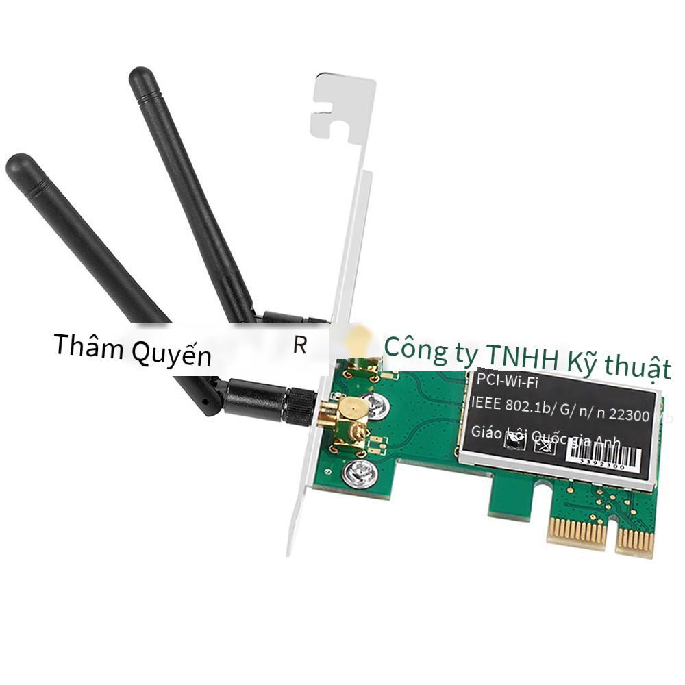 Ưu đãi nhất card mạng không dây 300Mbps PCI-E card mạng wifi mini pcie máy tính để bàn thu không dây