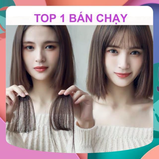 Tóc giả mái thưa có mai và không có mai đủ màu