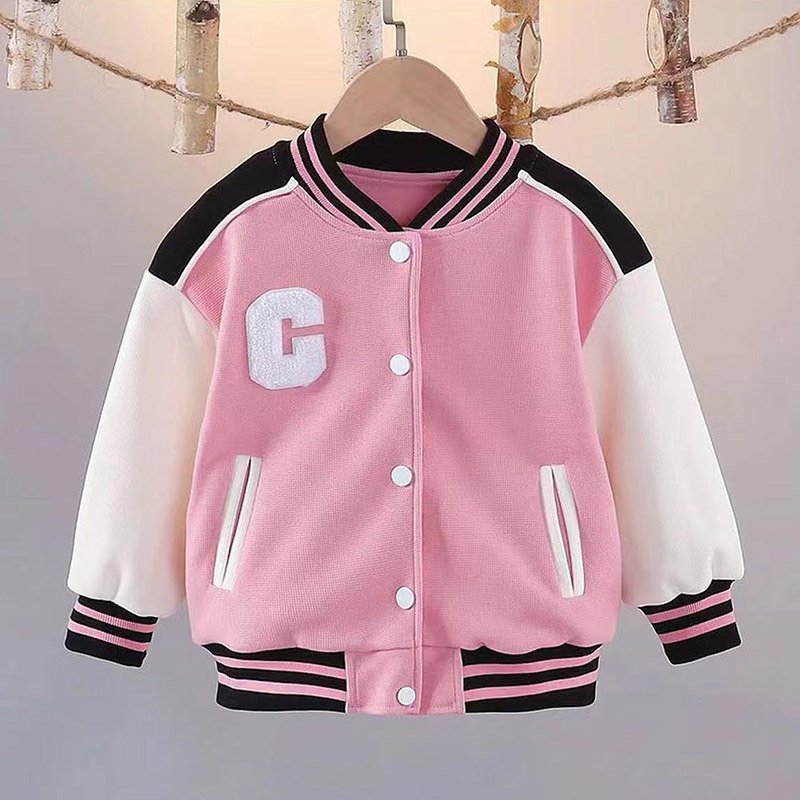 Áo Khoác Bomber Standard Chất Nỉ Thêu Chữ C Màu Xanh Sz 120 (Cho Bé 18-22kg)
