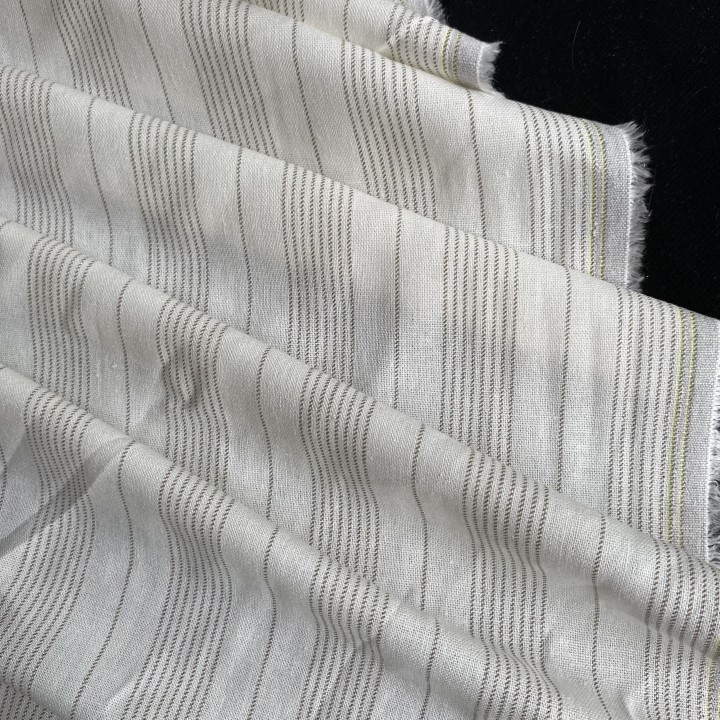 Vải Line Cotton 100% Họa Tiết Sọc Khổ 1m4 - Co Giãn Nhẹ, Mềm Mại - May Áo Sơ Mi, Đầm, Váy, Đồ Thiết Kế