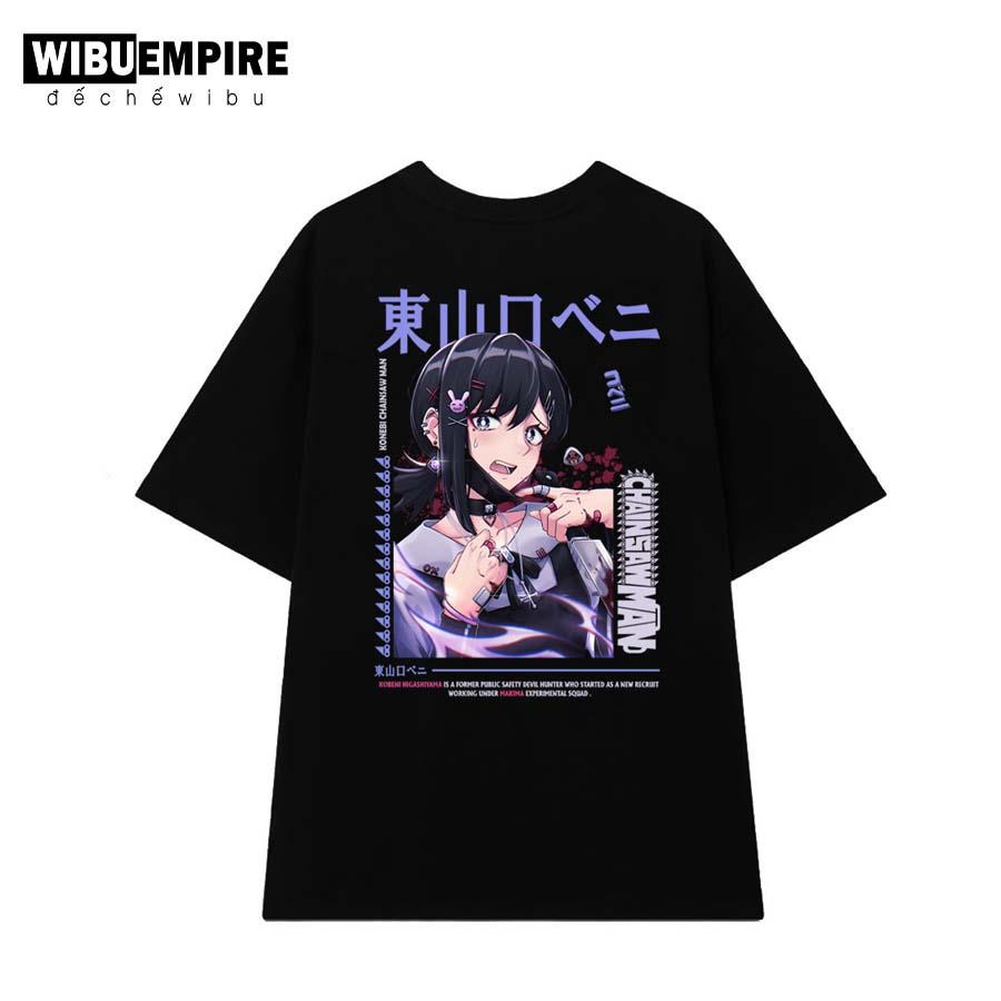 Áo Thun Form Rộng Waifu KOBENI  | Anime Chainsaw Man - Áo Phông Unisex