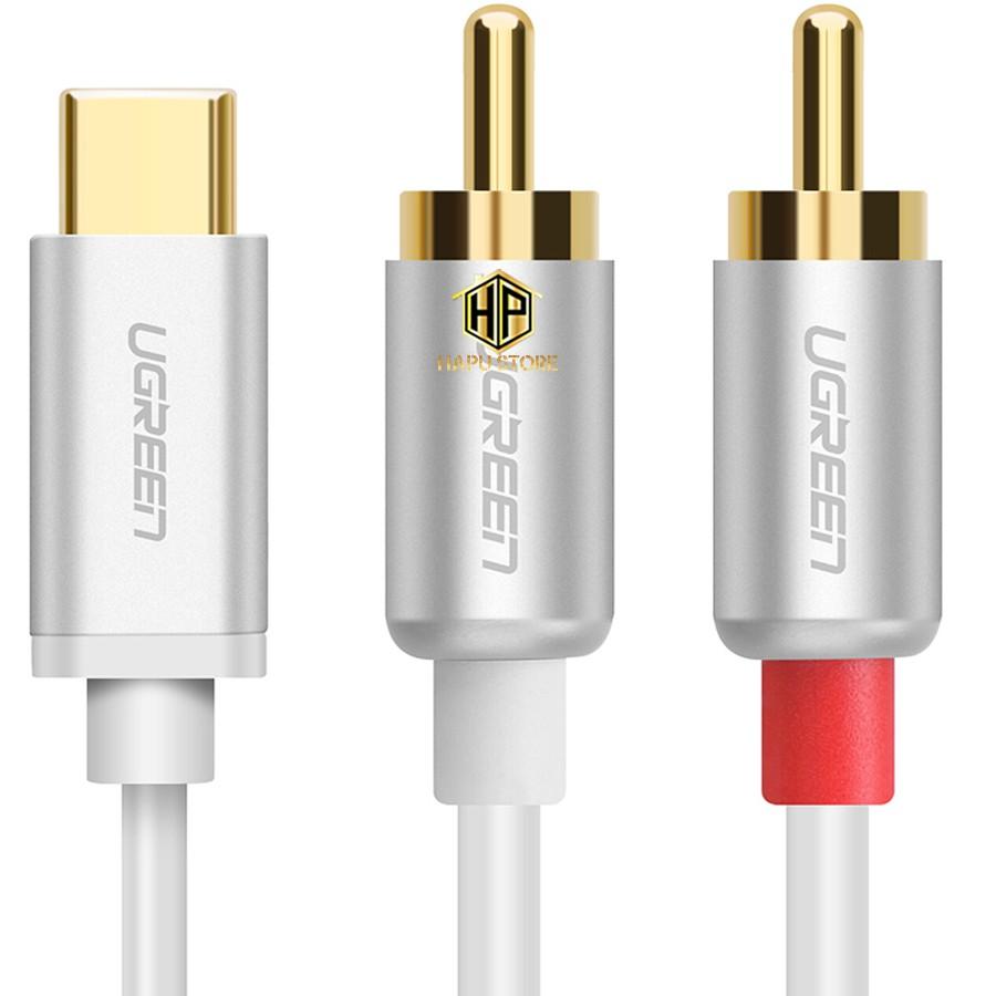 Cáp chuyển đổi âm thanh USB-C sang RCA Ugreen 30735 dài 1,5m chính hãng - Hàng Chính Hãng