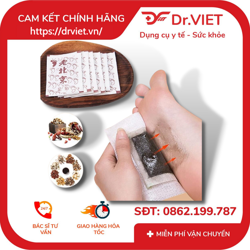 Miếng dán ngải cứu thảo độc Chân Lão Bắc Kinh 50 miếng