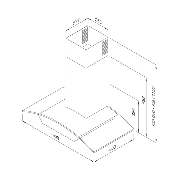 Máy Hút Khói Khử Mùi Áp Tường Malloca SIGMA-K820T - Hàng Chính Hãng