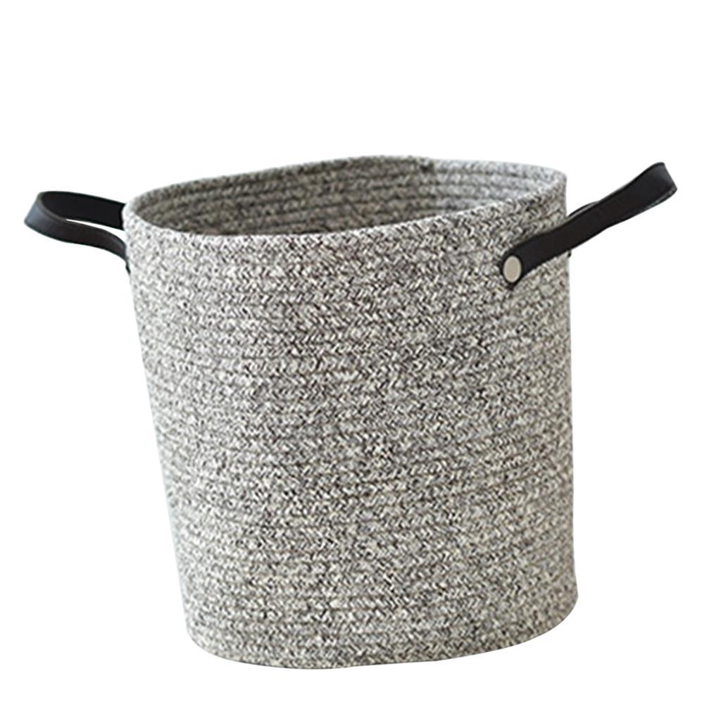 Cotton Woven Storage Basket Laundry Hamper Storage Basket Container