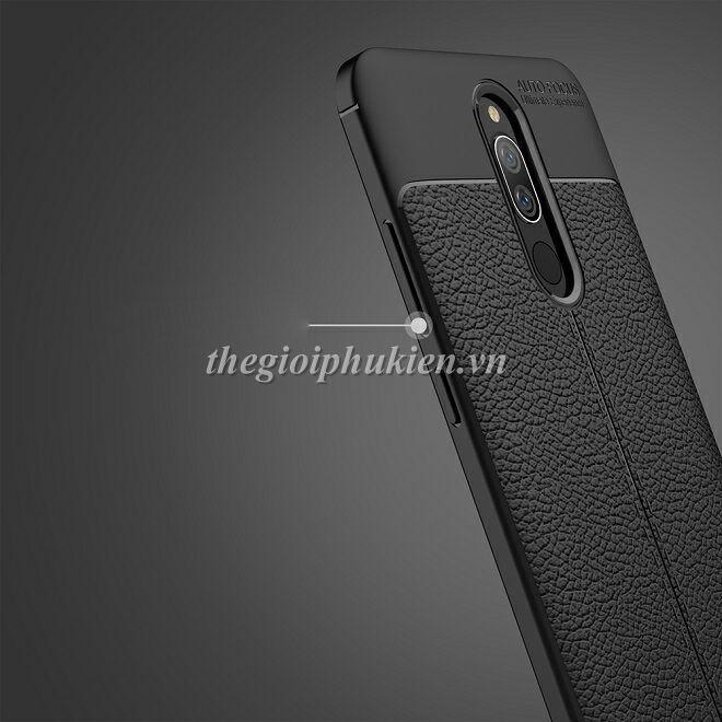 Ốp lưng silicon vân da Auto Focus Xiaomi Redmi 8