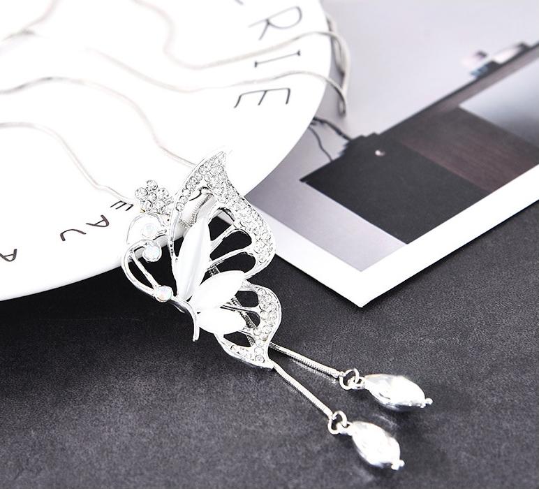 Dây chuyền thời trang nữ mặt đính đá thả tua rua nhiều mẫu