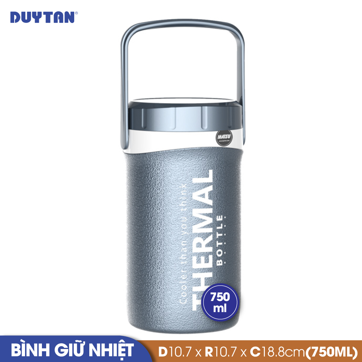 Bình giữ nhiệt nhựa Duy Tân 750ml - 05035 - Giao màu ngẫu nhiên - Hàng chính hãng