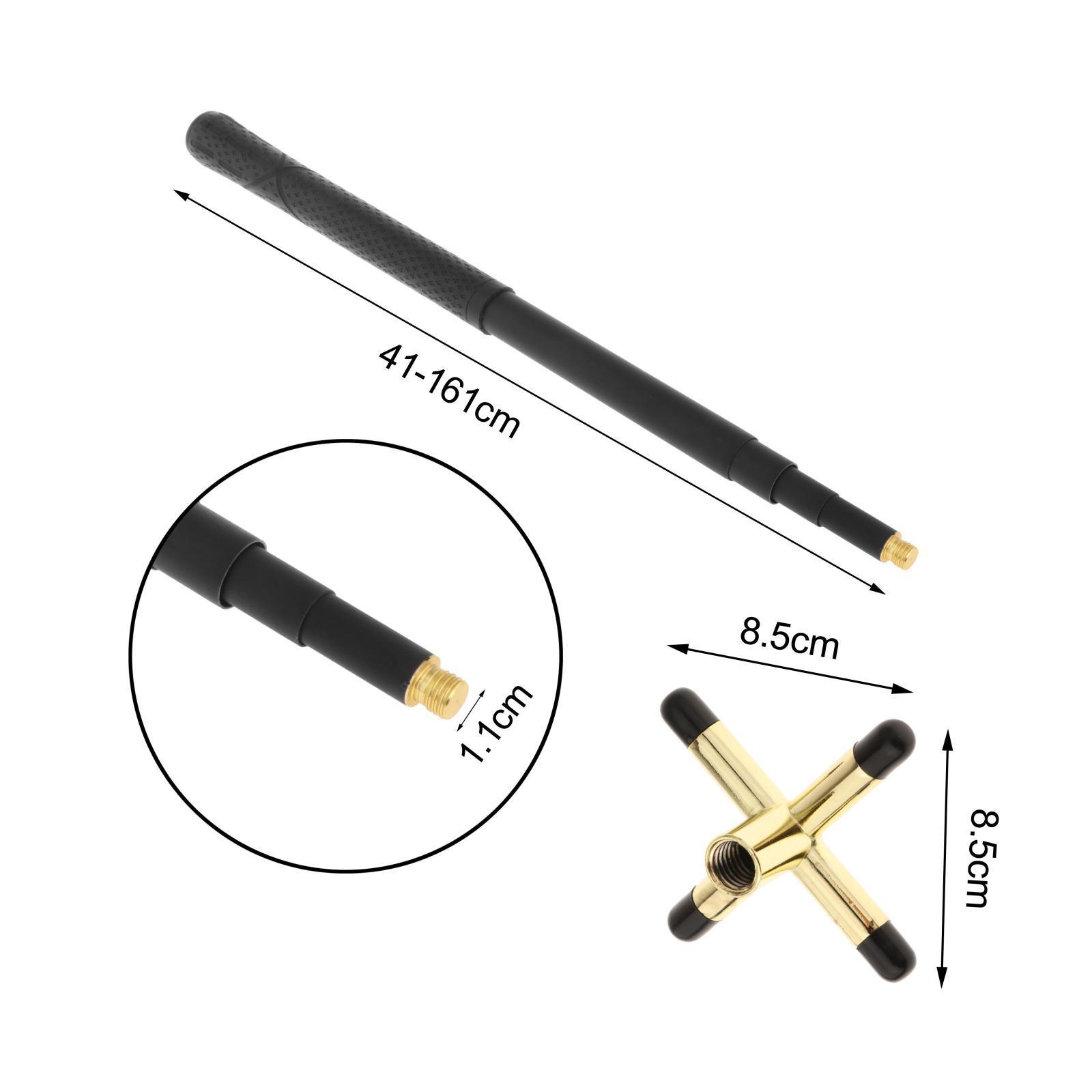 Retractable Pool Bridge Sticks, Billiards Cue Sticks with Removable Bridge Head, Anti Slip Handle Billiard Pool Cue Accessory