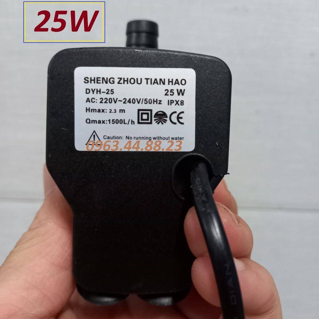 Bơm chìm mini 4W 7W 16W 18W 25W - 220V quạt điều hoà hơi nước - bể cá thủy cảnh