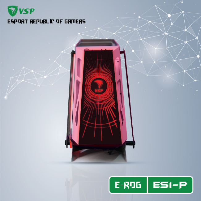 Vỏ máy tính Case VSP ES1 ~ không Fan Kính cường lực - Hàng chính hãng TECH VISION phân phối