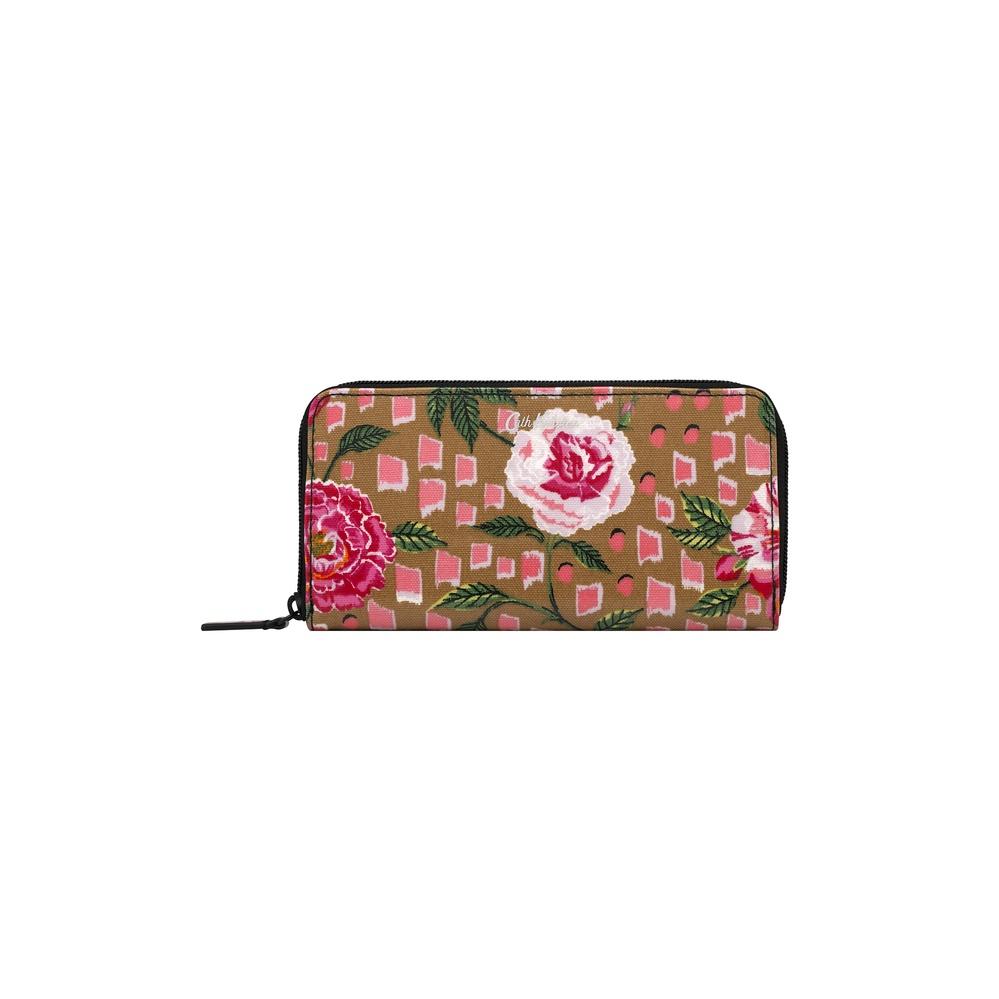 Cath Kidston - Ví nữ dài/Continental Zip Wallet - Tea Rose - Camel -1042061