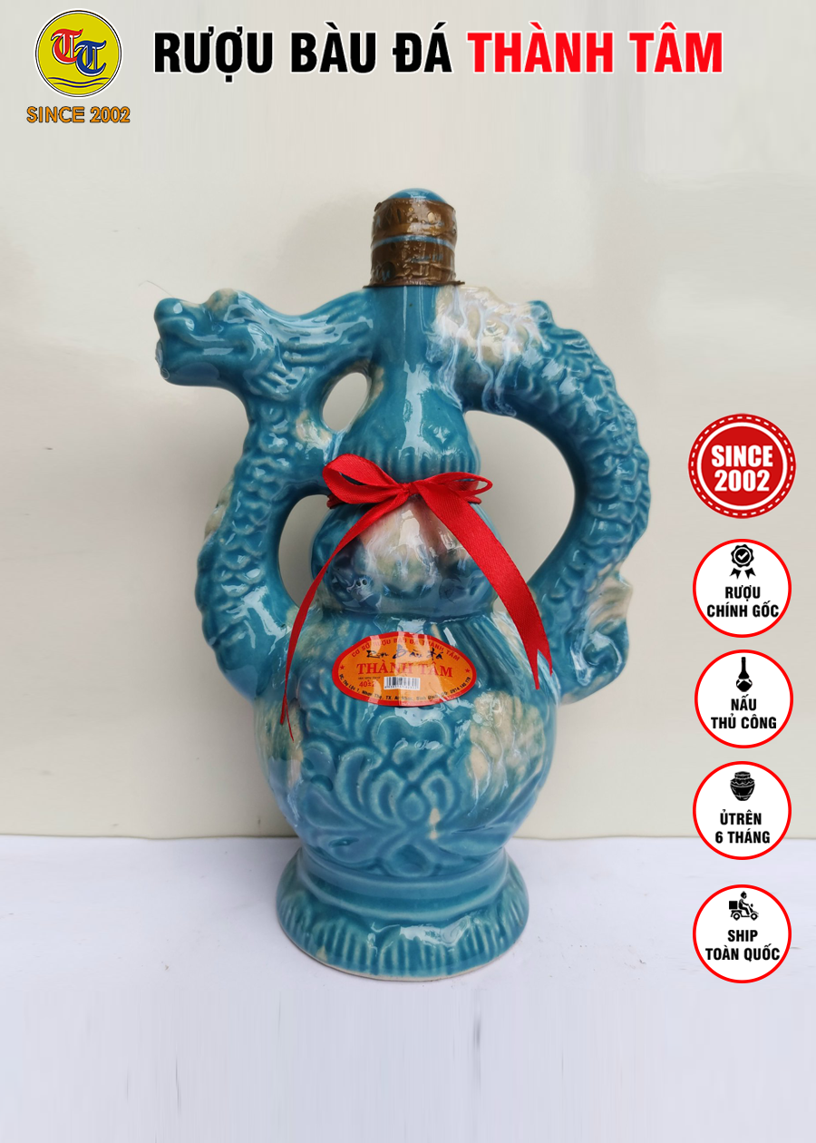 Đặc Sản Bình Định - Rượu Bàu Đá Thành Tâm BA BẦU 650ml - OCOP 3 Sao