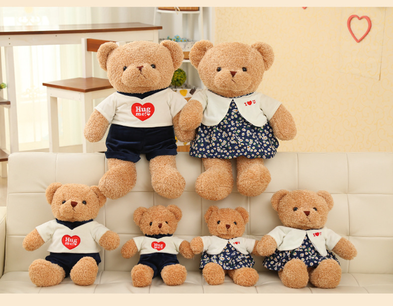 Cặp gấu bông Teddy Bear Hug Me trang phục sang trọng - Hugme202