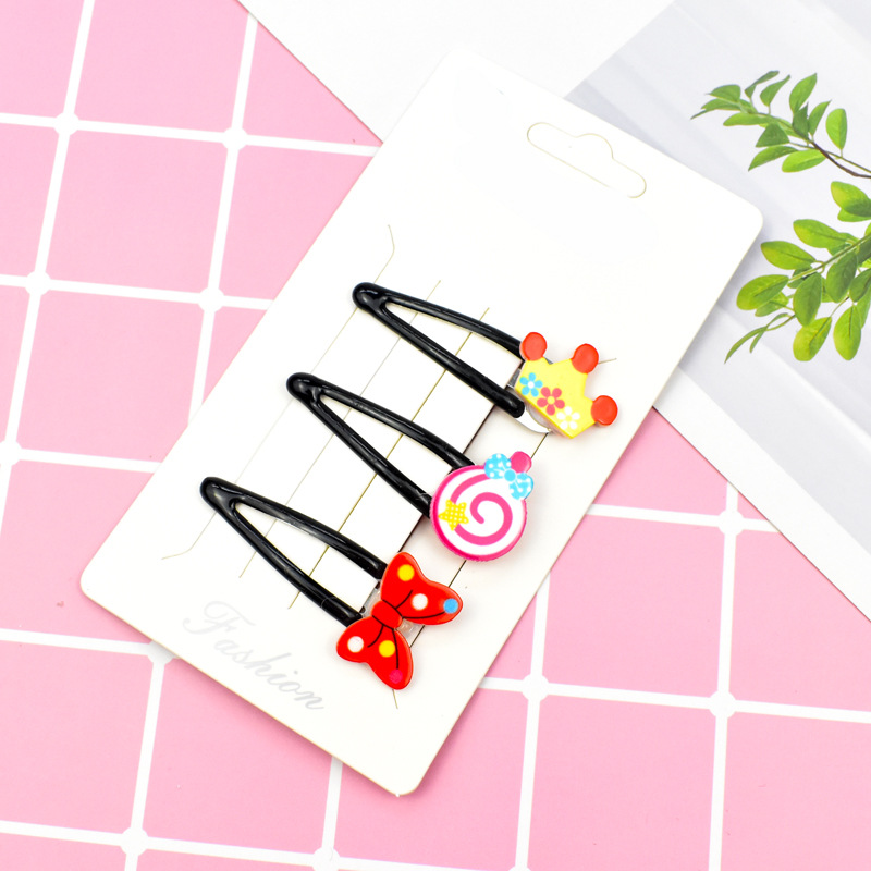Set 3 kẹp tóc dễ thương cho bé - giao hình ngẫu nhiên