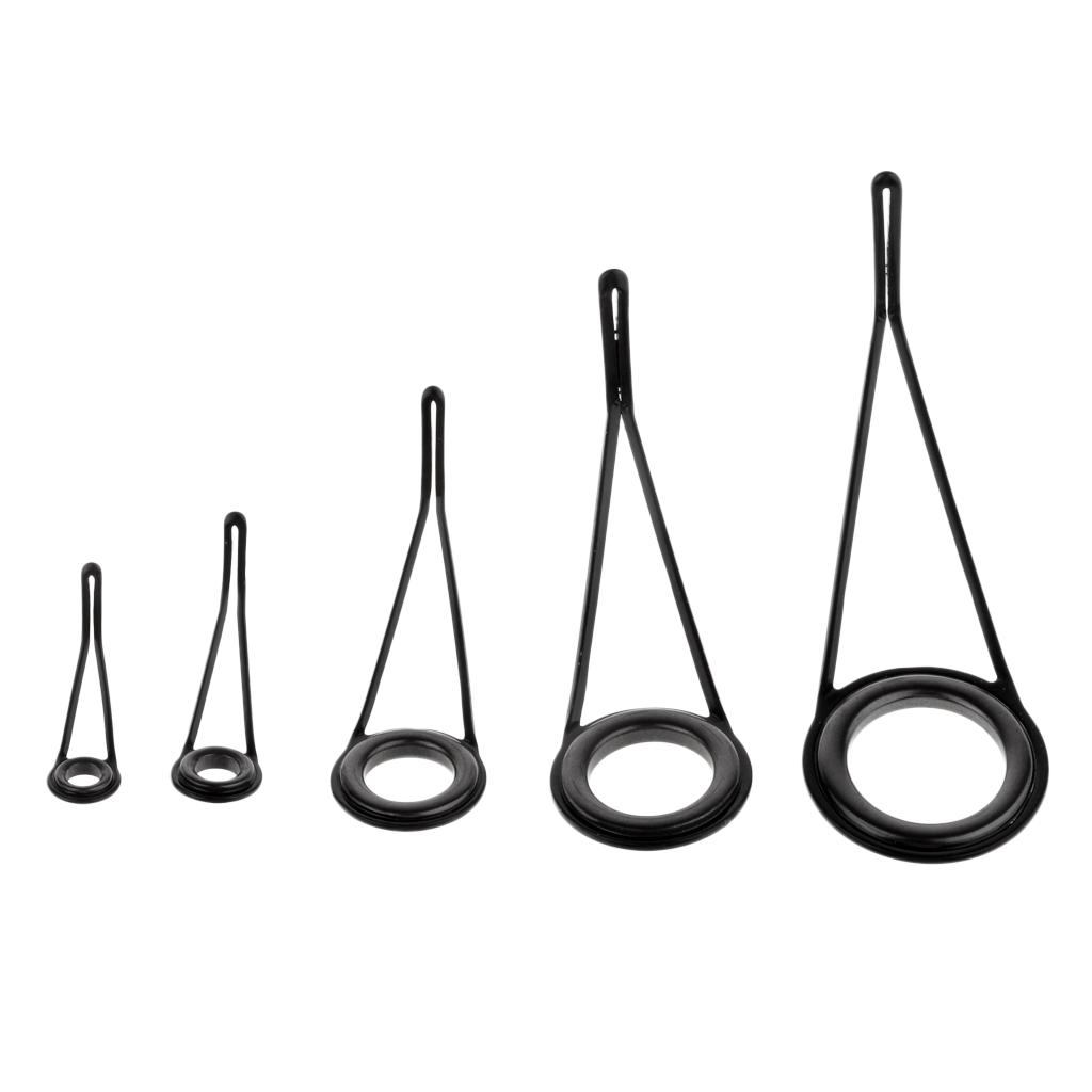 20pcs Single Leg Fishing Rod Guides Line Ring DIY Pole Repair Kit