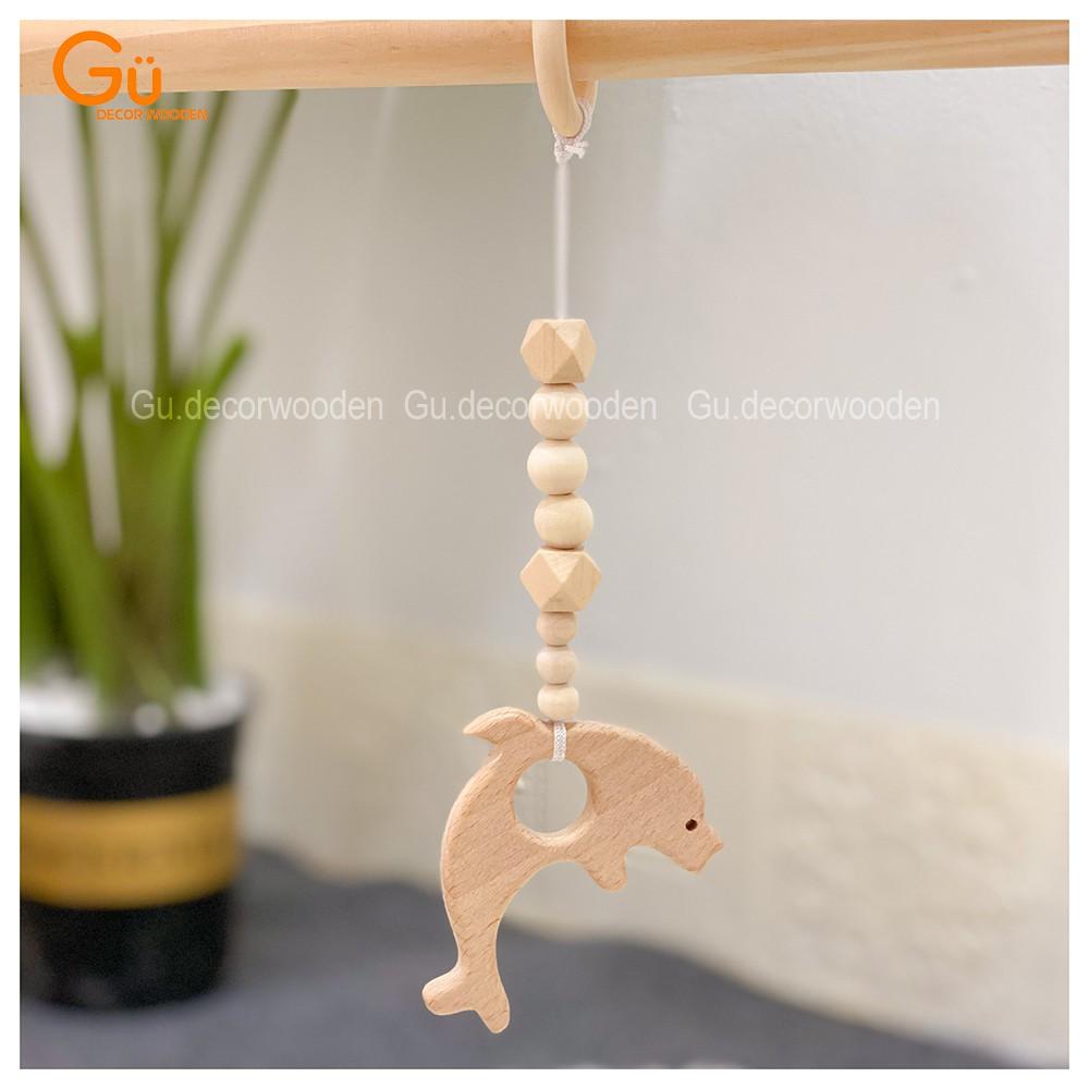 Đồ Chơi Cho Bé Sơ Sinh - Sét Đồ Chơi Bằng Gỗ Treo Kệ Chữ A