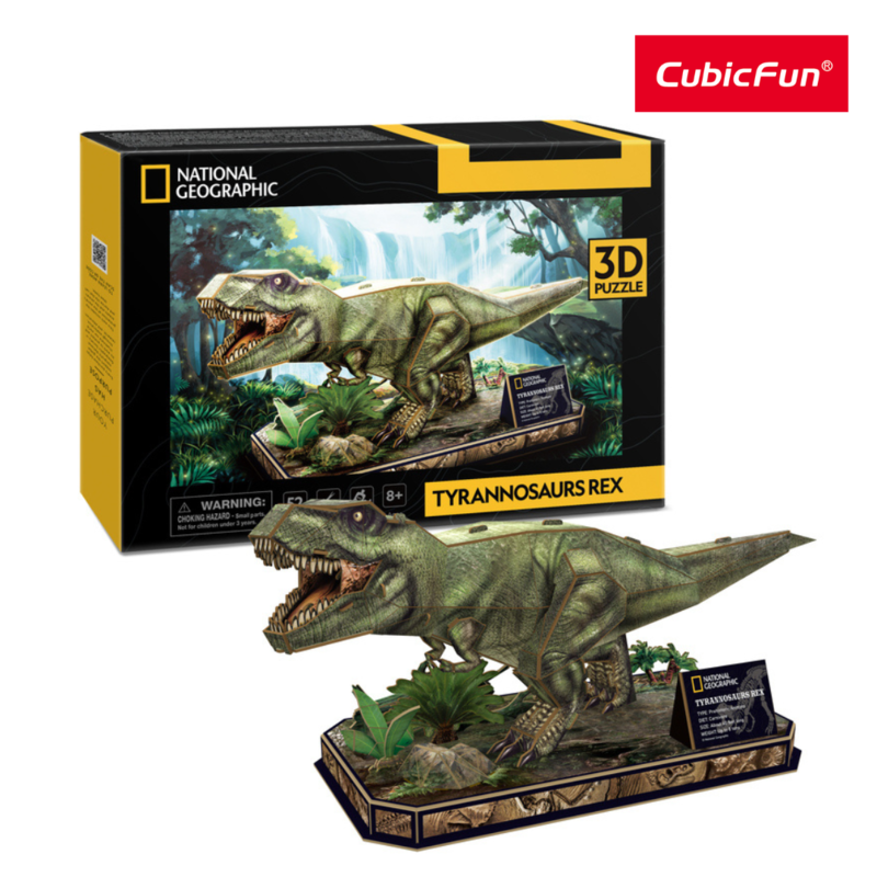 Đồ Chơi CUBIC FUN Xếp Hình 3D Nat Geo: Khủng Long Tyrannosaurus Rex DS1051H