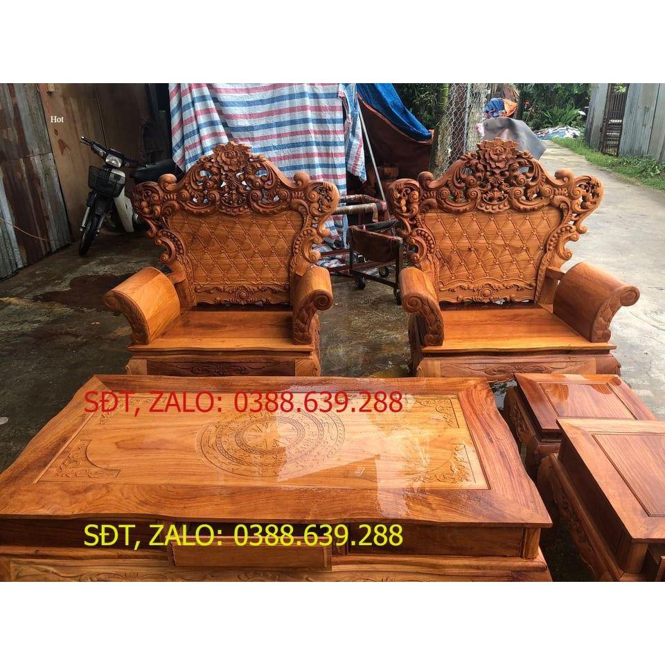 Bộ bàn ghế hoàng gia luis gỗ gõ đỏ