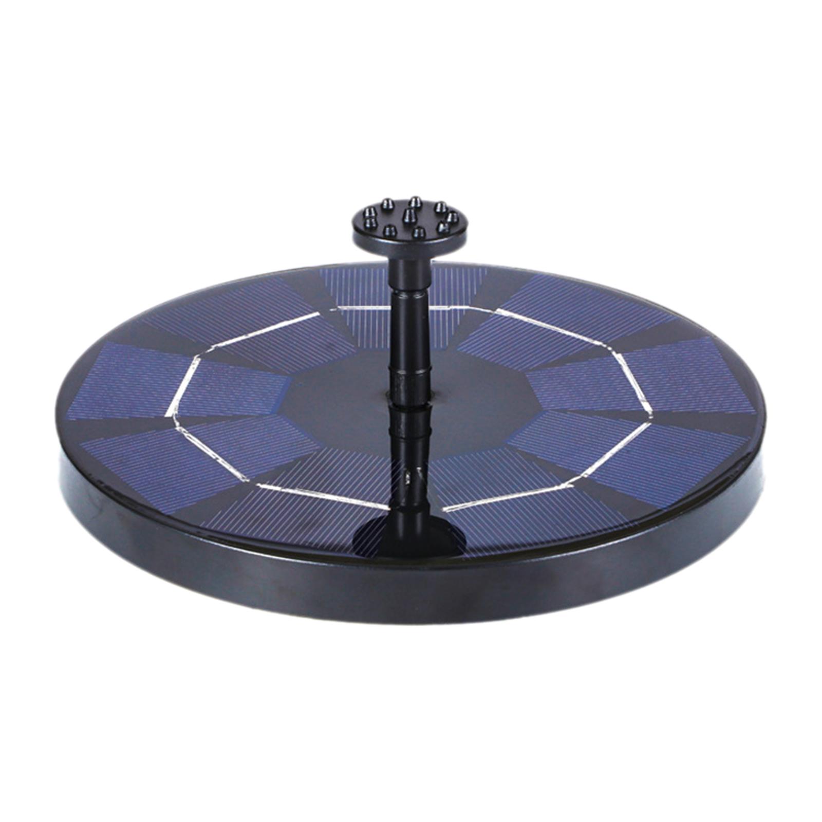 3W Solar Floating Fountain Water Pump with 6 Spray Nozzles, for Bird Bath, Swimming Pool