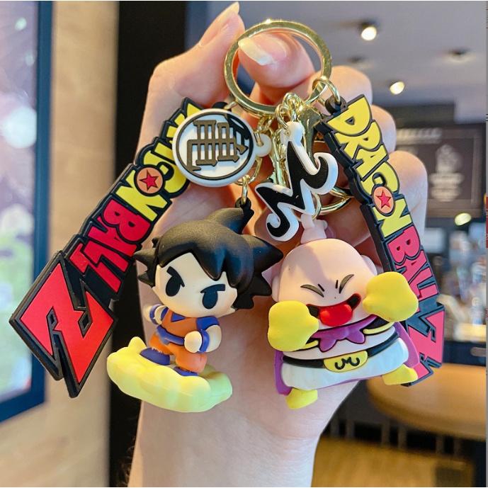 Móc khóa Dragon ball chibi lùn cute Goku Trunks Vegeta Piccolo PVC loại tốt