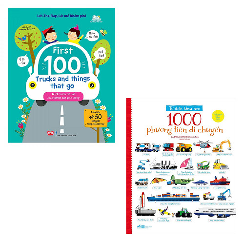 Bộ 2 cuốn sách dành cho kỹ sư tương lại: 1000 Phương Tiện Di Chuyển - Lift The Flap 100 Từ Đầu Tiên Về Các Phương Tiện Giao Thông
