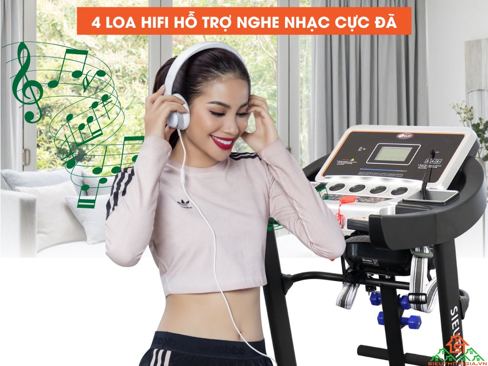 Máy Chạy Bộ Điện Đa Năng ELIP Tabata công suất 3.0HP, Nâng dốc tự động, Bảo hành chính hãng