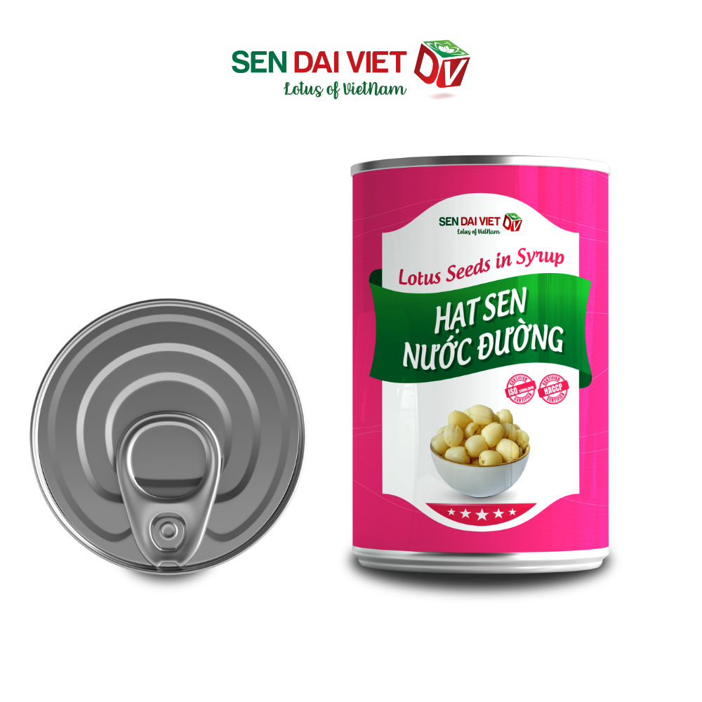 [Thùng 12 Lon] Sản Phẩm Mới- Hạt sen nước đường- Bao Bì Mới, Ngon Hơn, Giá Rẻ Hơn- Sen Đại Việt- 460g