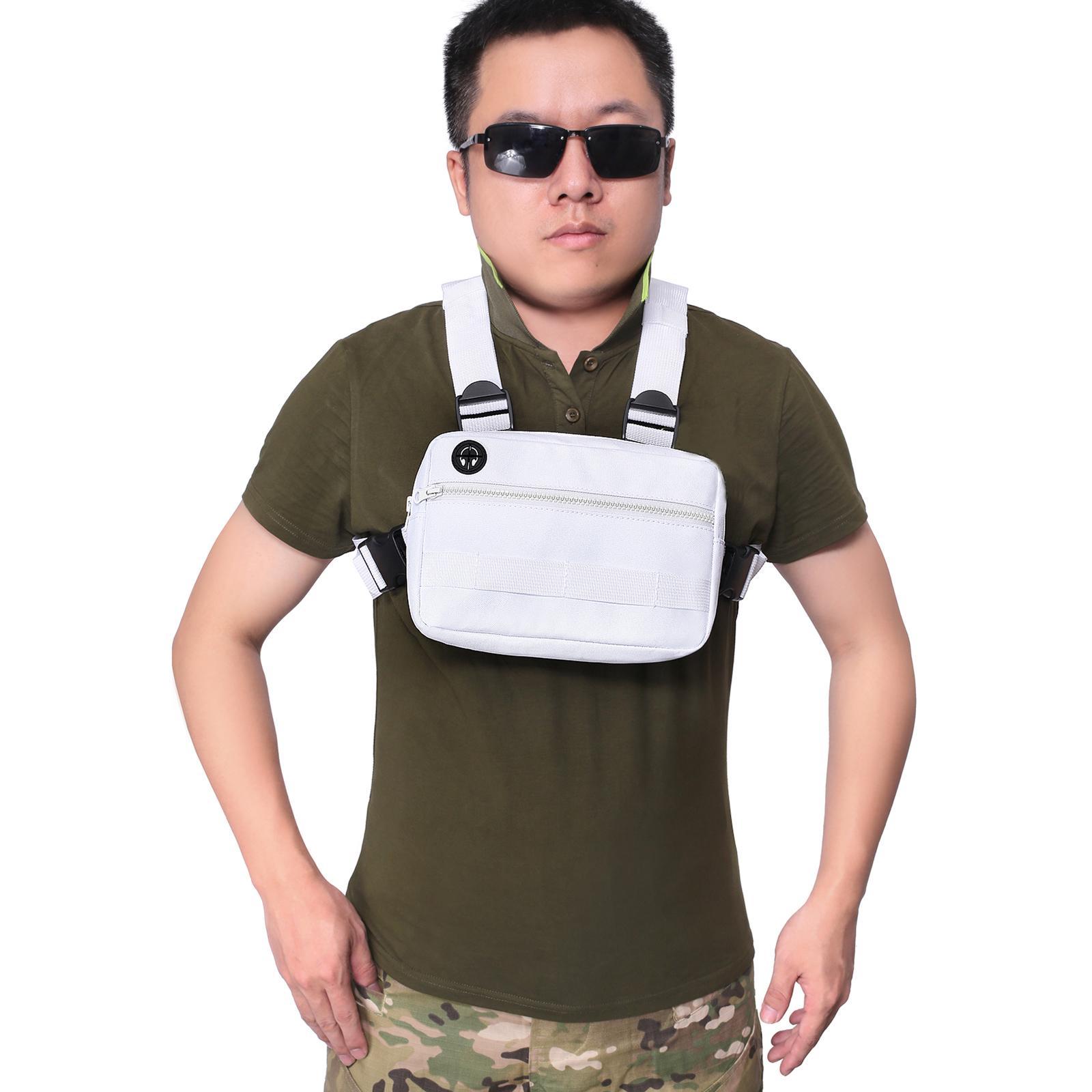 Men Chest Rig Outdoor Harness Bag Hiking Pouch Shoulder