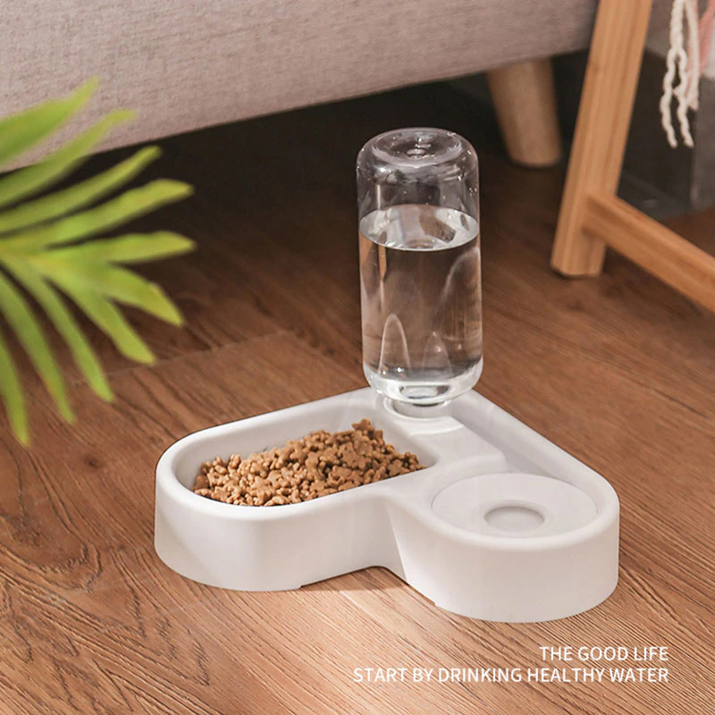 Bát ăn để góc tường cho chó mèo gọn gàng - Genyo bowl for pet 057 ( màu giao ngẫu nhiên )