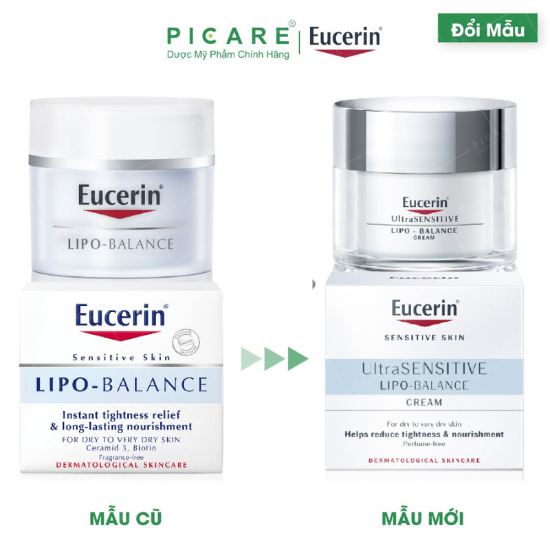 Kem Dưỡng Ẩm Cho Da Khô Và Nhạy Cảm Eucerin Lipo Balance