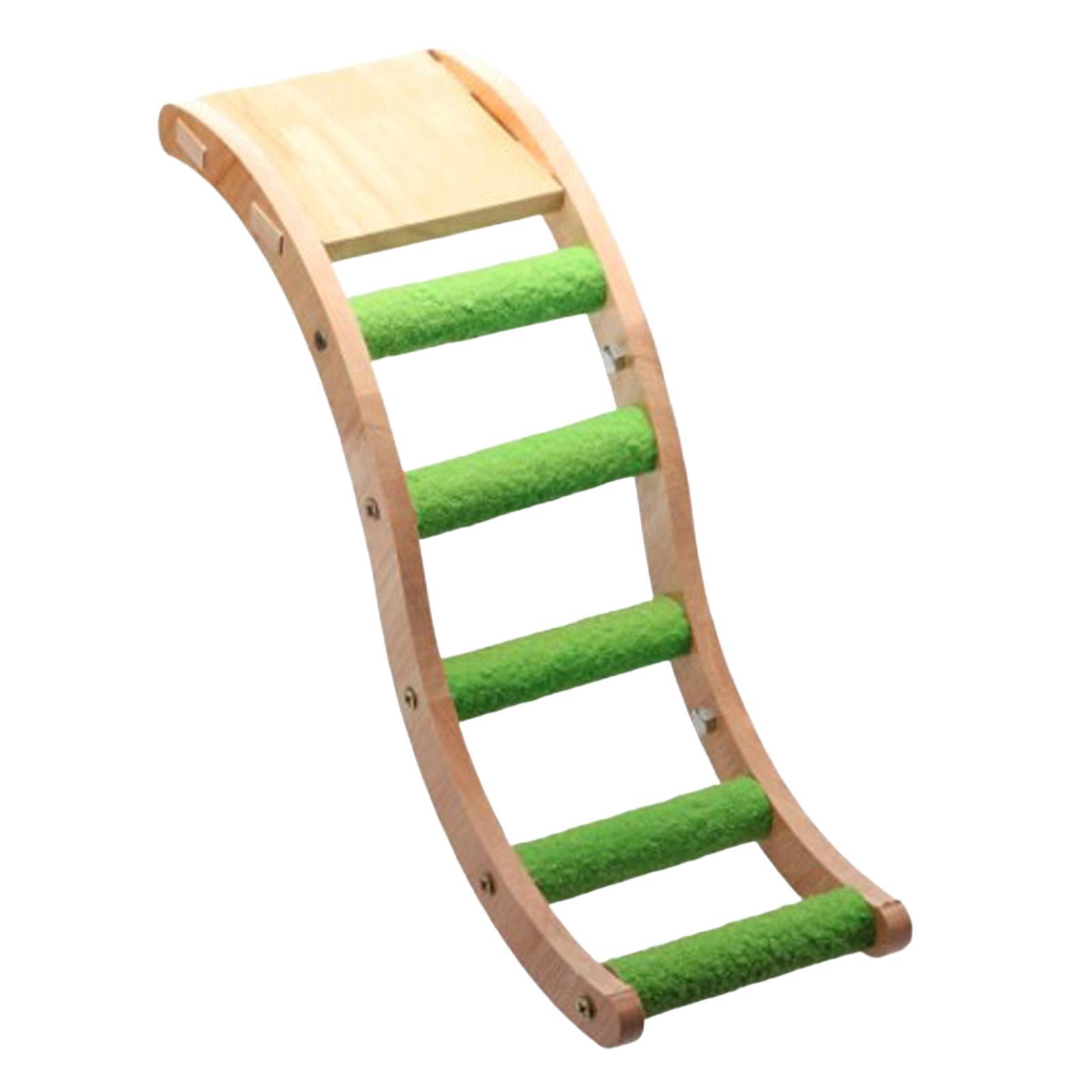 Wooden Bird Ladder Pet Parrot Climbing Bridge  for Parakeets, Conures, Macaws, Lovebirds Accessories Bird Chew Toys