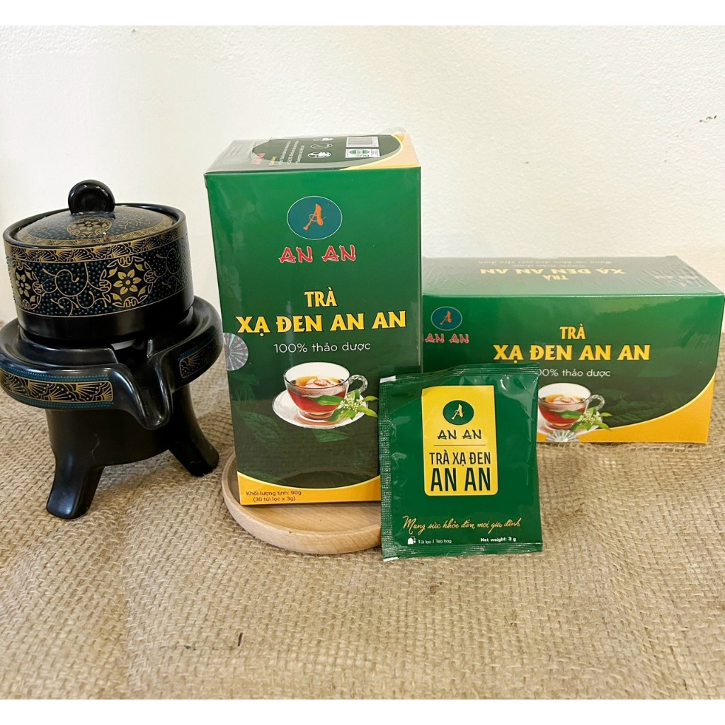 Trà xạ đen AN AN chính hãng, 100% thảo dược thiên nhiên, giúp mát gan, thải độc, hạ mỡ máu, men gan, thanh lọc cơ thể