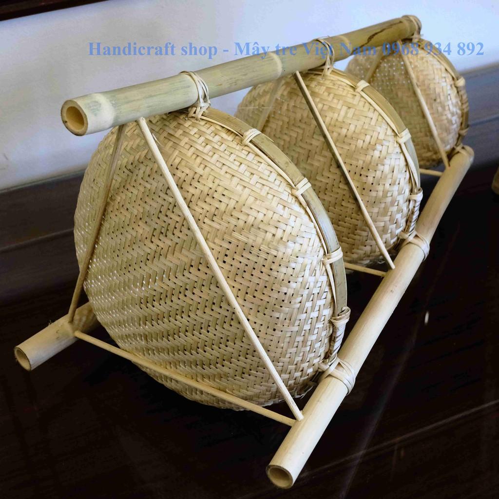 Kệ Trúc 3 Tầng - Đựng Hoa Quả - Hành Tỏi - Thân Thiện Môi Trường