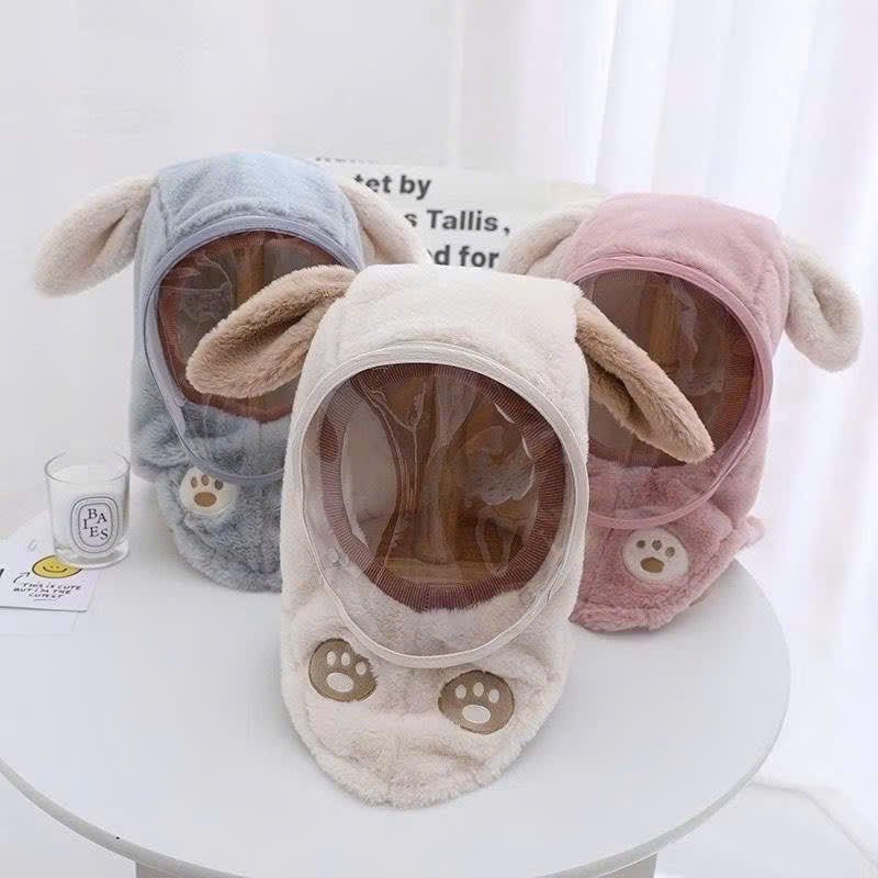 [KoSuyTu] Mũ Lông Cừu Trùm Đầu Mềm Mại Cute Kèm Kính (Có Thể Tháo Rời) 3 in 1 Giữ Ấm Trùm Đầu - Che Tai - Chắn Gió