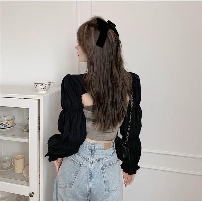 ÁO CROPTOP PHỐI LƯỚI
