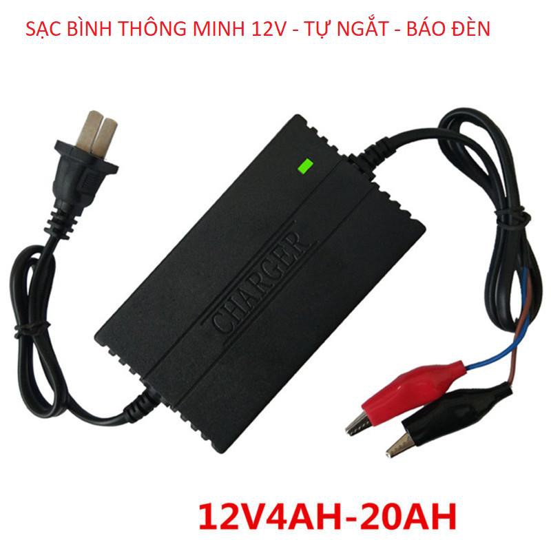 Sạc bình ắc quy 12V 2A tự ngắt khi đầy 4-20Ah