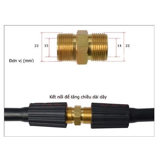 Ren nối dây rửa xe, Kép nối dây rửa áp lực cao (Kép 22mm)