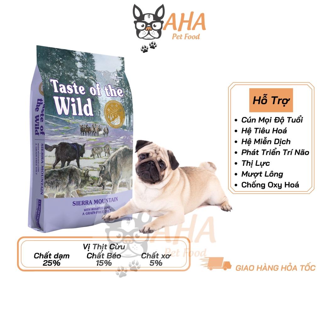 Thức Ăn Cho Chó Pug, Taste Of The Wild Bao 500g - Thức Ăn Cho Chó, Vị Thịt Chim Rừng, Trái Cây Rau Củ Quả