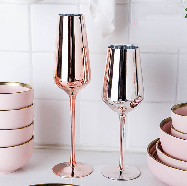 Ly champagne Gold Rim
