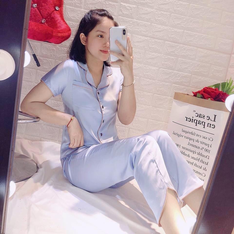 - Album Set Pijama Lụa Satin Ngắn Tay 1