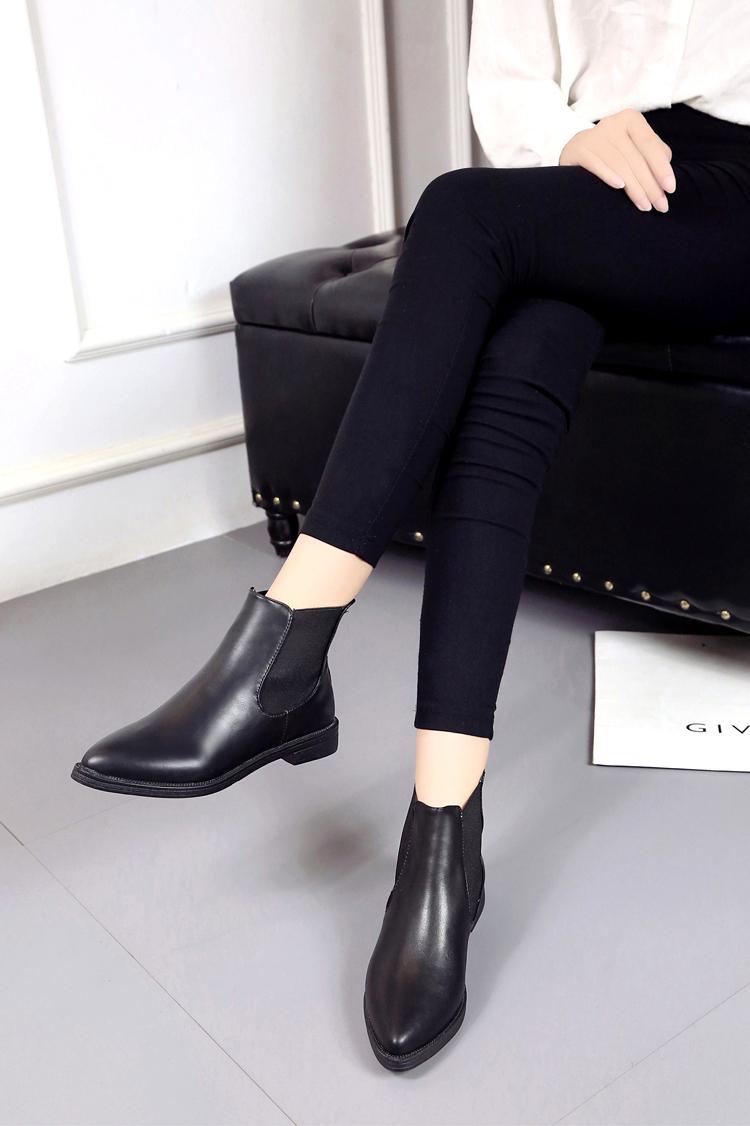 Giày Chelsea Boots Nữ Da PU T55