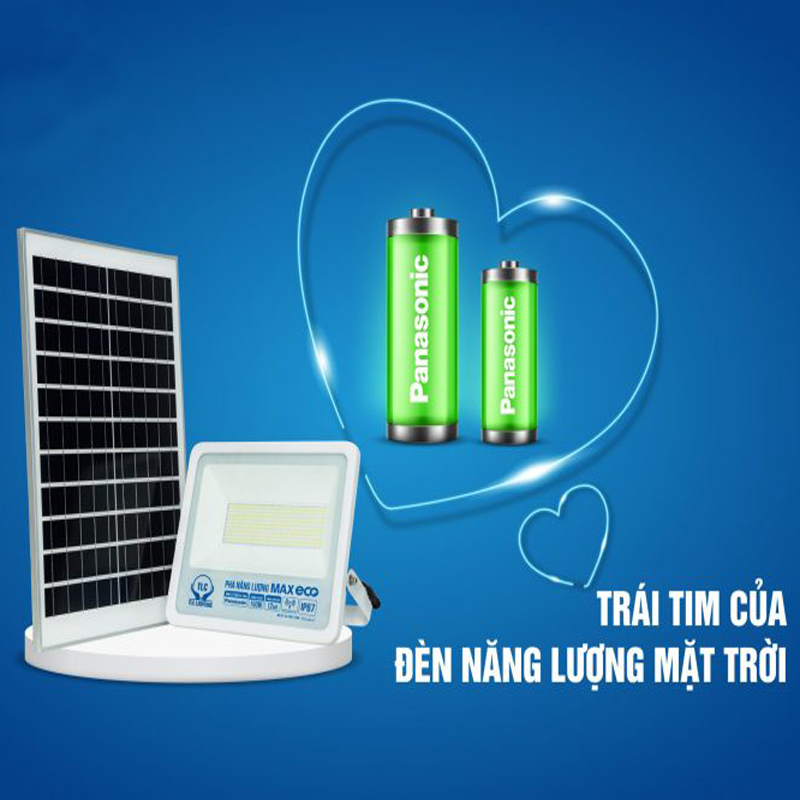 Đèn pha led năng lượng mặt trời Max Eco TLC 50W, HÀNG CHÍNH HÃNG, Công suất 50W, Dung lượng pin 20.000mAH