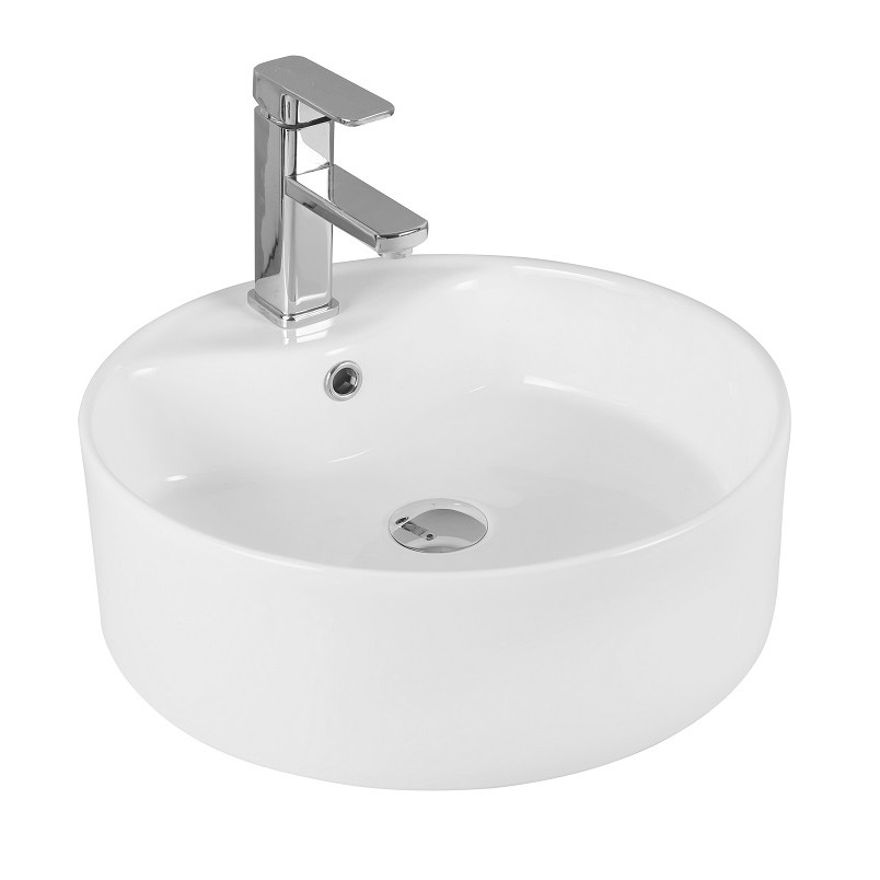 Chậu lavabo rửa mặt đặt trên bàn BS-206 sản phẩm chỉ gồm phần sứ (vòi gắn lên thành lavabo)