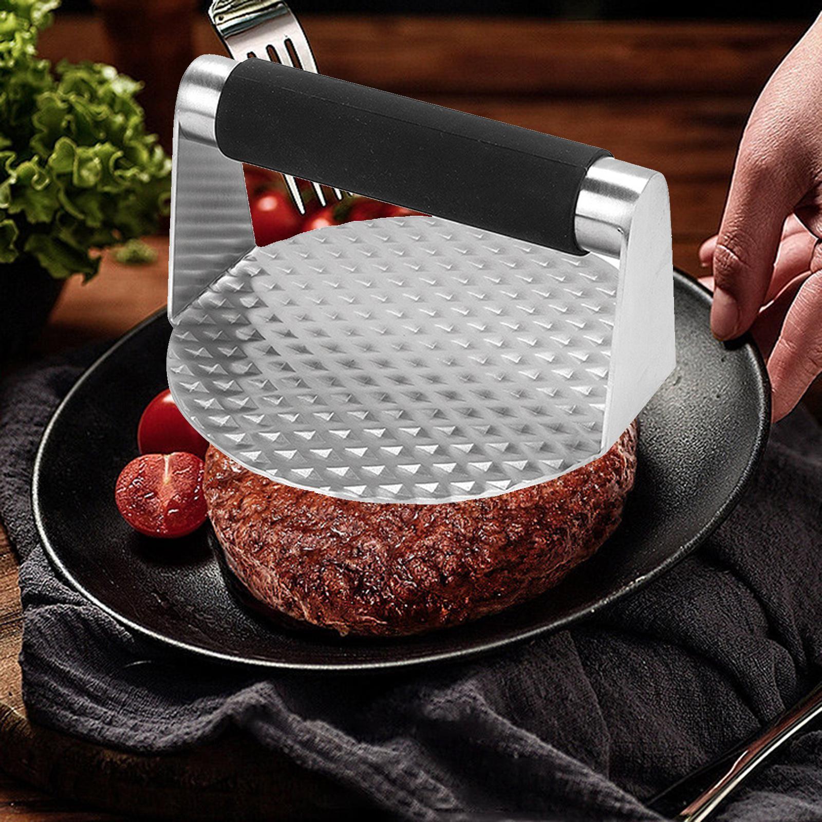 304 Stainless Steel Burger Press Nonstick Meat Smasher for Steaks Meat Grill