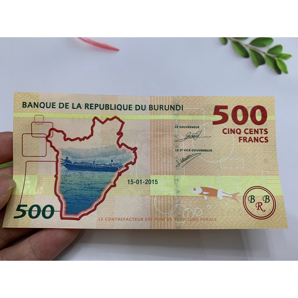 Tờ tiền 500 Burundi màu vàng đẹp mắt - quốc gia nghèo nhất thế giới