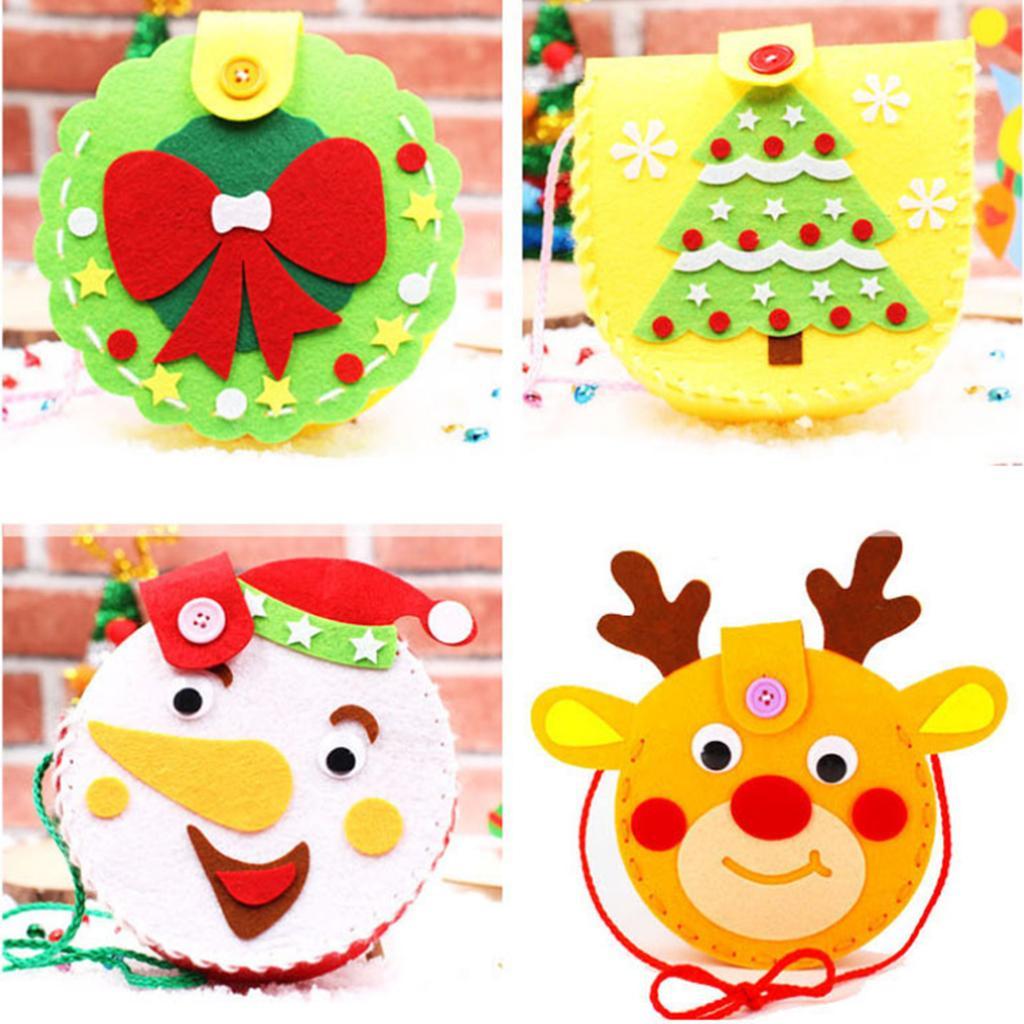 DIY Handmade Christmas Gift Bag Needle Felting Kit for Children Kids Crafts