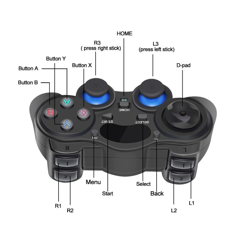 Gamepad khônd dây T850 wireless + OTG cho máy tính - Android - Smart TV